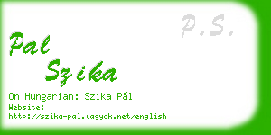 pal szika business card